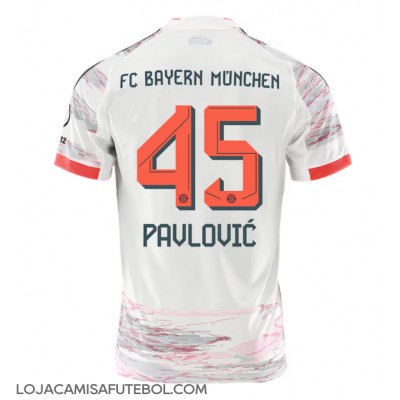 Camisa de Futebol Bayern Munich Aleksandar Pavlovic #45 Equipamento Secundário 2025-26 Manga Curta Camisa de Futebol Bayern Munich Aleksandar Pavlovic #45 Equipamento Secundário 2025-26 Manga Curta